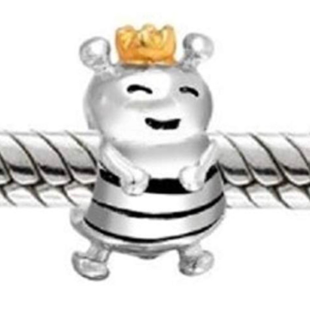 🐝Auth. Retired 2-Toned Queen Bee Pandora Charm🐝